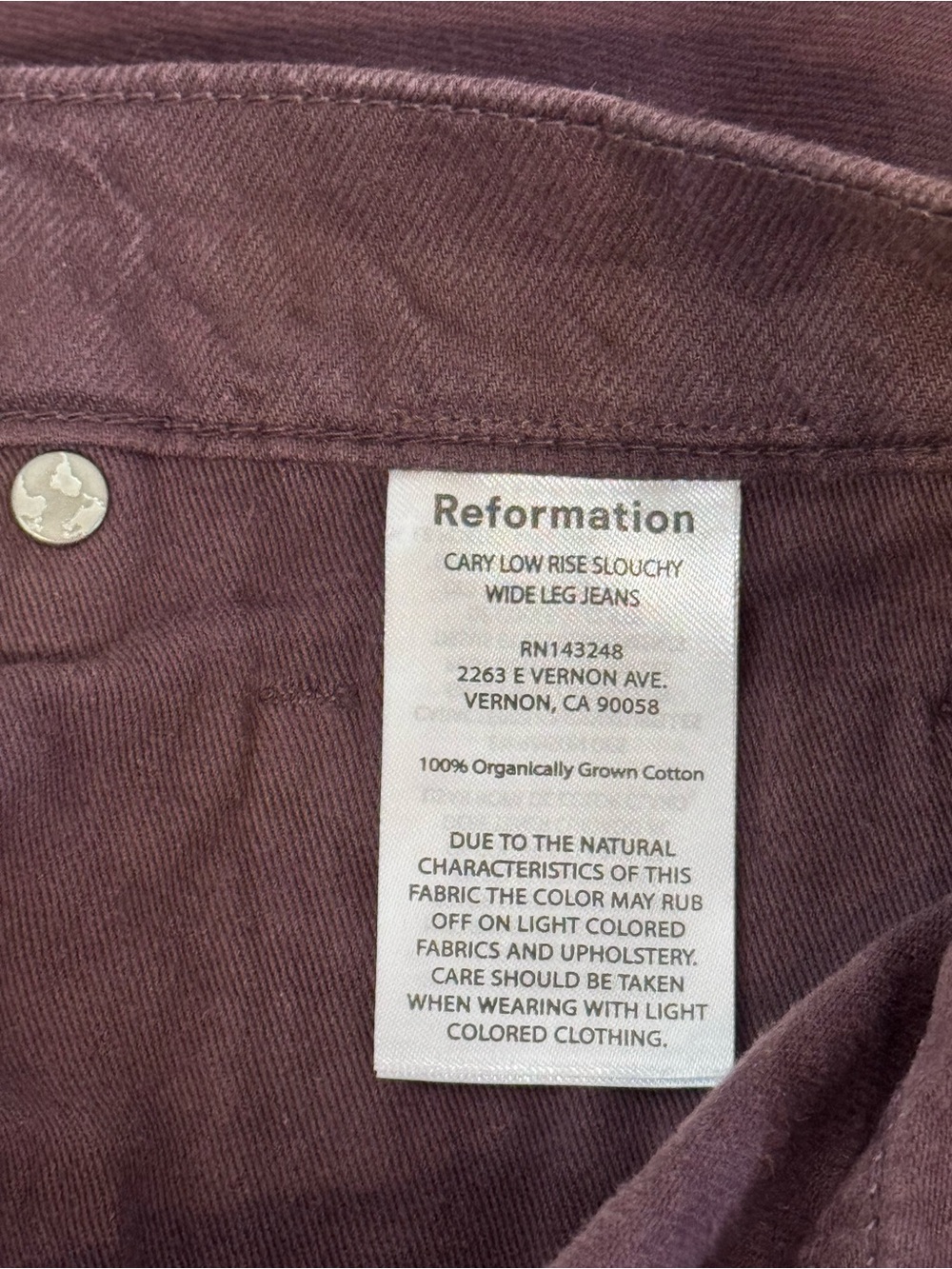Reformation Cary Low Rise Slouchy Wide Leg Mole - Picture 11 of 14